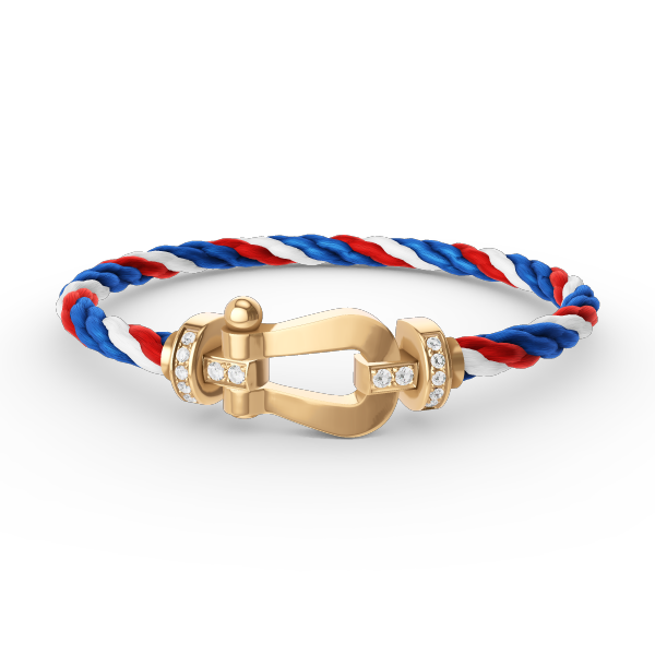 [Lumi Jewels]FORCE LARGE HORSESHOE HALF DIAMOND BRACELET GOLD