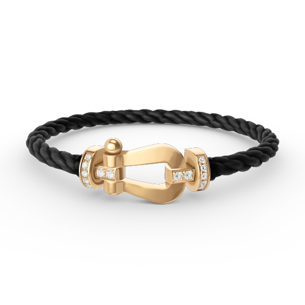 [Lumi Jewels]FORCE LARGE HORSESHOE HALF DIAMOND BRACELET GOLD