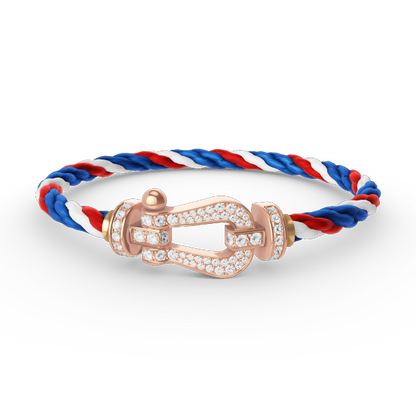 [Lumi Jewels]FORCE LARGE HORSESHOE FULL DIAMOND BRACELET ROSE GOLD