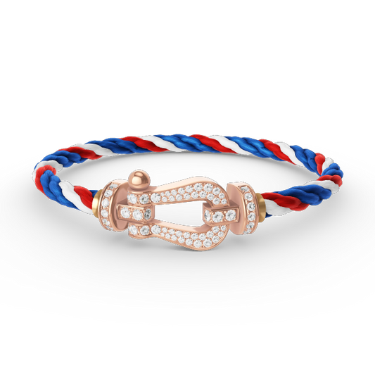 [Lumi Jewels]FORCE LARGE HORSESHOE FULL DIAMOND BRACELET ROSE GOLD