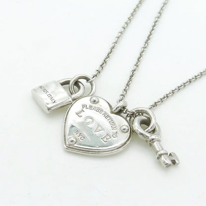 [Lumi Jewelry]LOVE HEART TAG KEY NECKLACE
