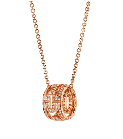 [Lumi Jewels]PARENTESI NECKLACE PINK GOLD DIAMOND