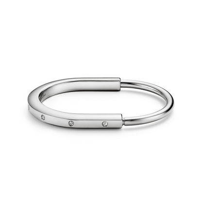 [Lumi Jewelry]LOCK BRACELET 8 DIAMOND
