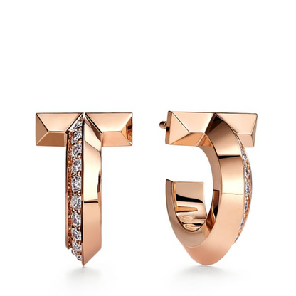[Lumi Jewelry]T1 HOOP DIAMOND EARRINGS