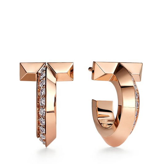 [Lumi Jewelry]T1 HOOP DIAMOND EARRINGS