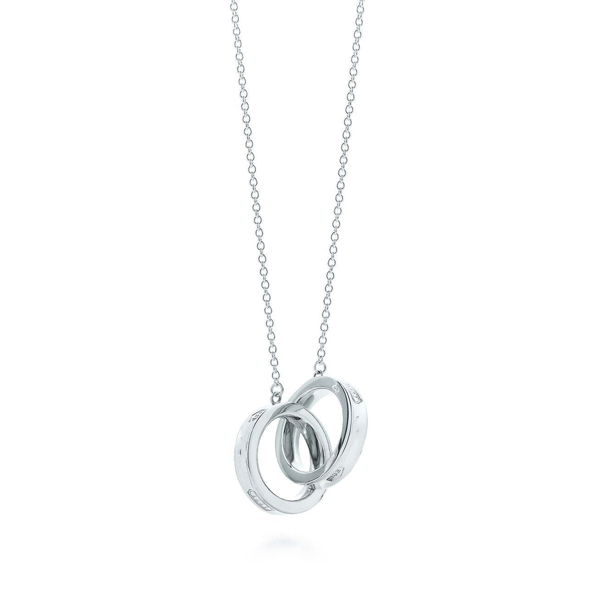 [Lumi Jewelry]INTERLOCKING CIRCLES PENDANT SILVER SMALL NECKLACE