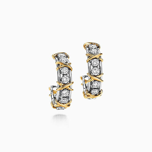 [Lumi Jewelry]SCHLUMBERGER GOLD DIAMOND EARRINGS