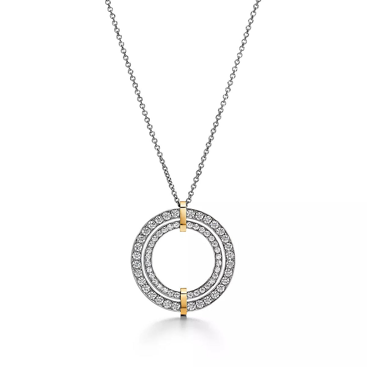 [Lumi Jewelry]EDGE DIAMOND GOLD SILVER NECKLACE