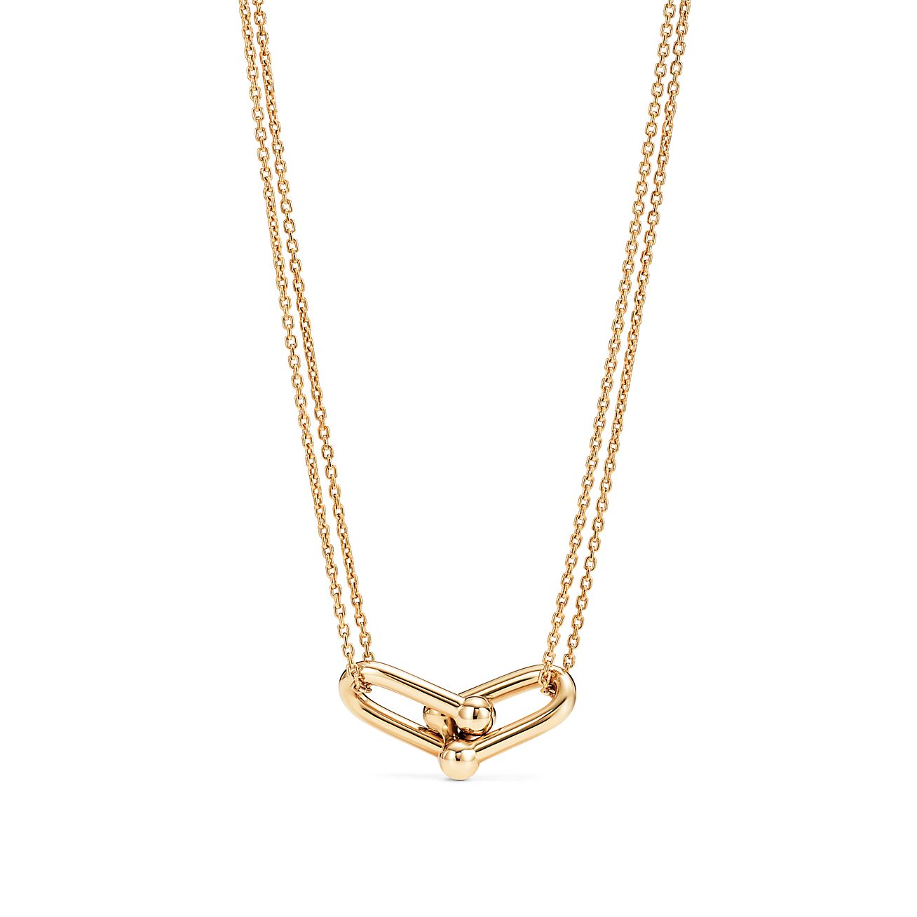 [Lumi Jewelry]HARDWEAR GOLD DOUBLE LINK NECKLACE