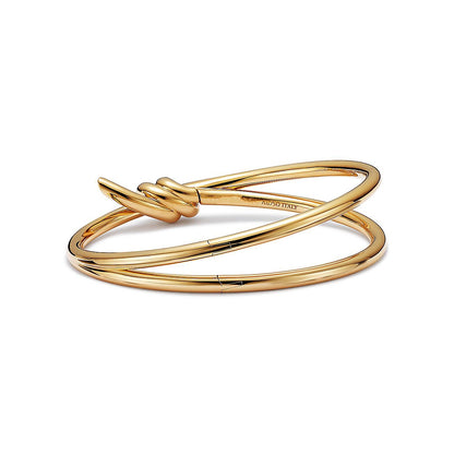 [Lumi Jewelry]KNOT DOUBLE ROW GOLD BRACELET