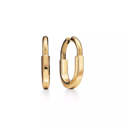 [Lumi Jewelry]LOCK MEDIUM EARRINGS