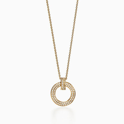 [Lumi Jewelry]T WIRE PEDANT DIAMOND NECKLACE