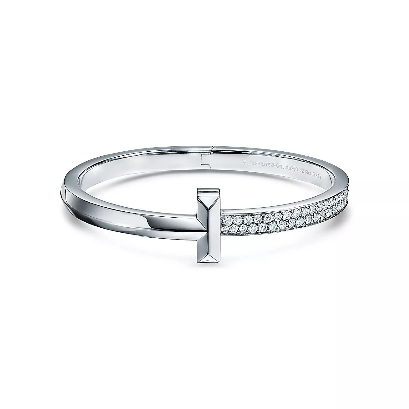 [Lumi Jewelry]WIDE DIAMONDS HINGED BANGLE