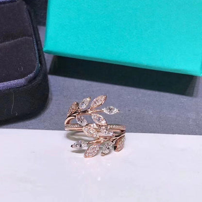 [Lumi Jewelry]VICTORIA DIAMOND VINE BYPASS RING PINK GOLD