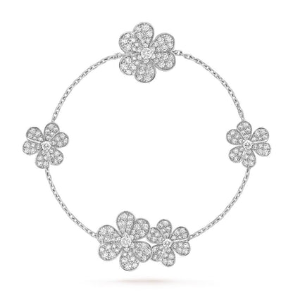 [Lumi Jewels]FRIVOLE SILVER 5 FLOWERS BRACELET