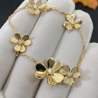 [Lumi Jewels]FRIVOLE GOLD 5 FLOWERS BRACELET