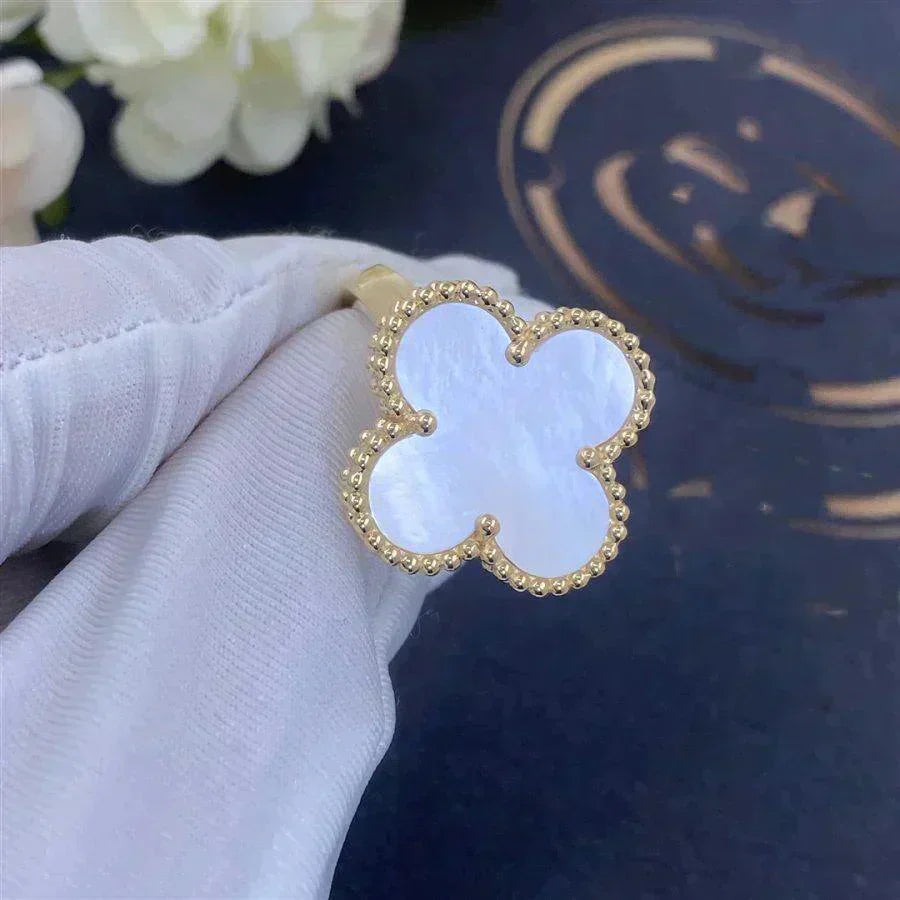 [Lumi Jewels]CLOVER WHITE MOP RING
