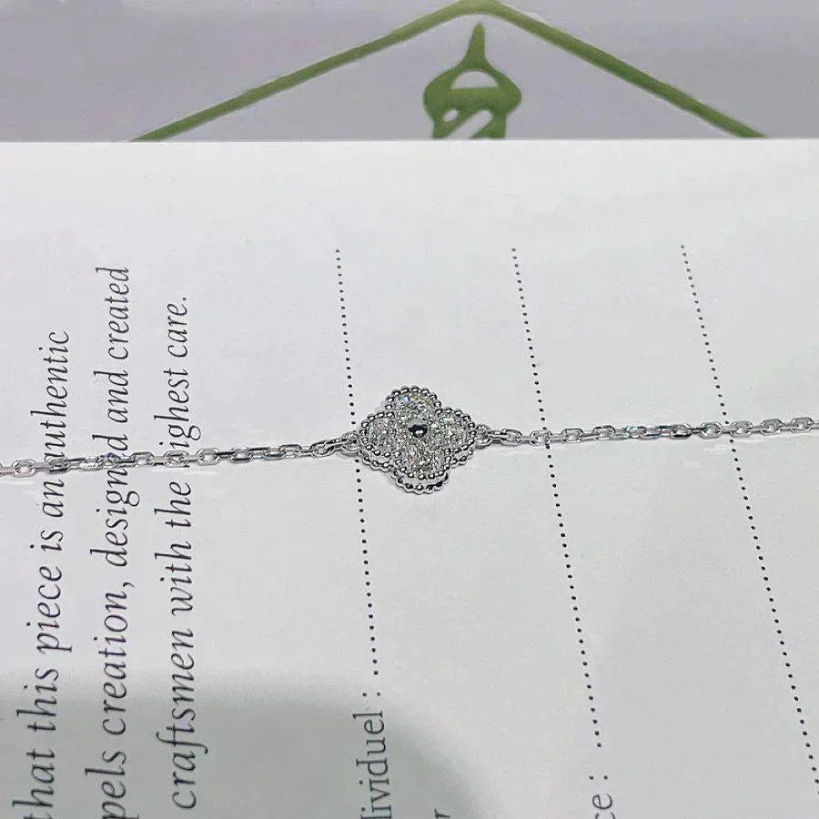 [Lumi Jewels]CLOVER  SINGLE FLOWER BRACELET SILVER