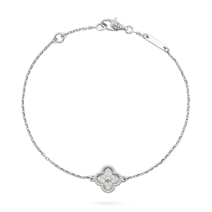[Lumi Jewels]CLOVER  SINGLE FLOWER BRACELET SILVER