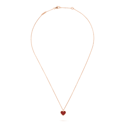 [Lumi Jewels]SWEET CLOVER CARNELIAN HEART NECKLACE