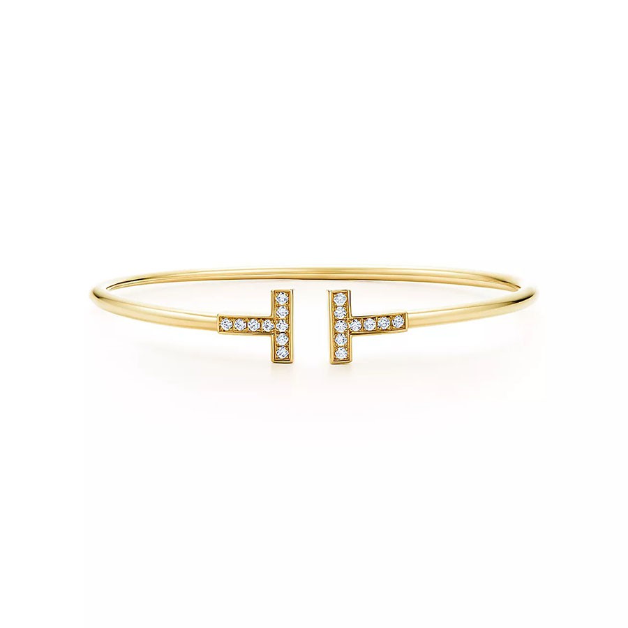 [Lumi Jewelry]T BRACELET 1.8MM GOLD DIAMOND