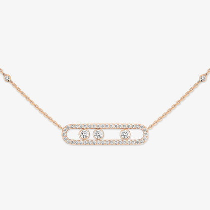[Lumi Jewels] Move Pave_ Rose Gold Diamond Necklace