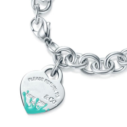 [Lumi Jewelry]LOVE HEART RETURN TO TIF SILVER BRACELET