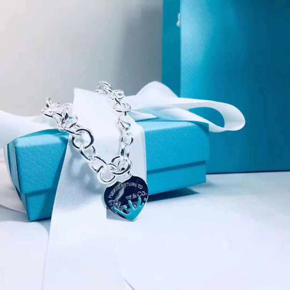 [Lumi Jewelry]LOVE HEART RETURN TO TIF SILVER BRACELET