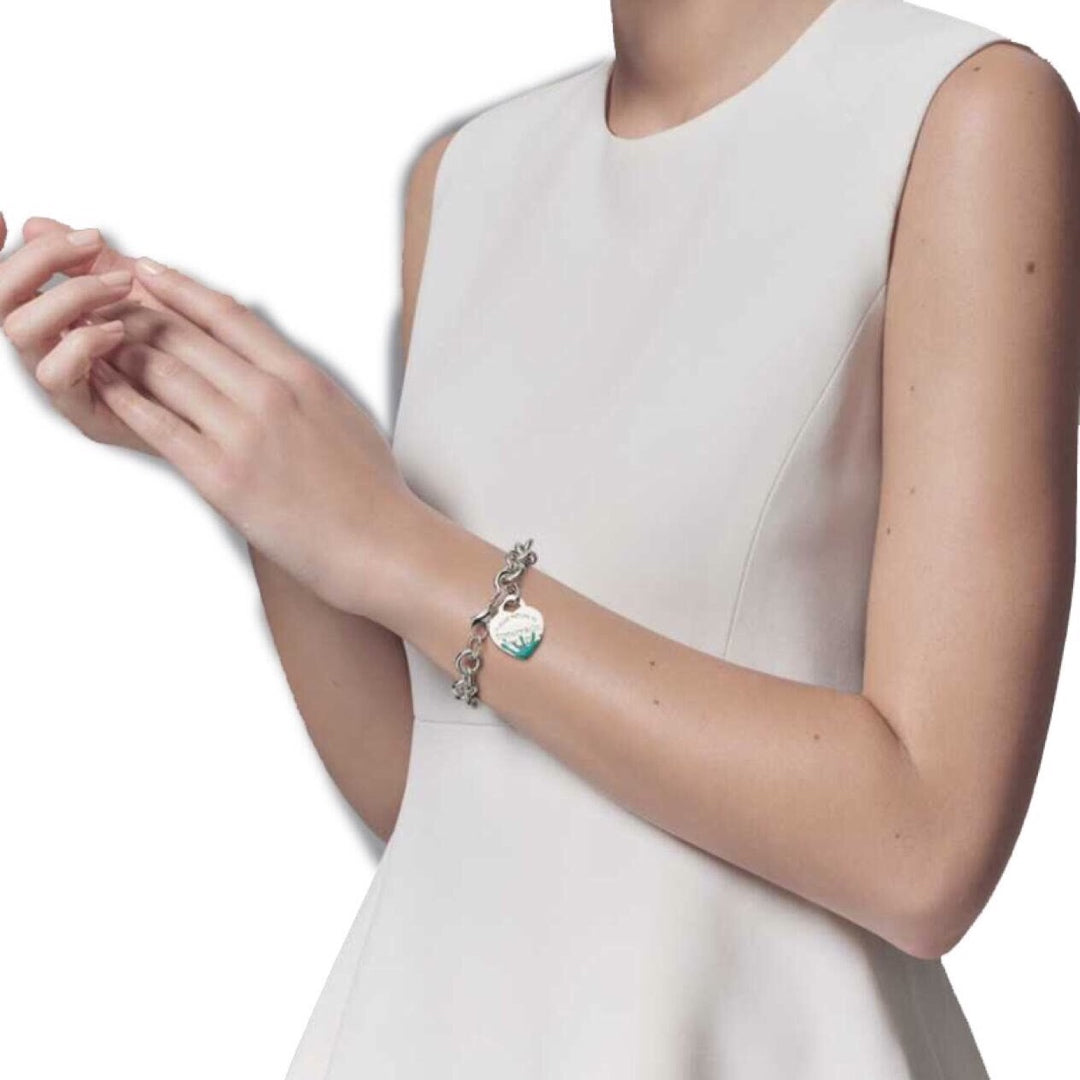 [Lumi Jewelry]LOVE HEART RETURN TO TIF SILVER BRACELET