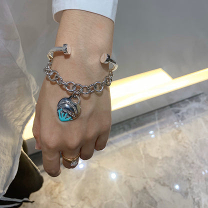 [Lumi Jewelry]LOVE HEART RETURN TO TIF SILVER BRACELET