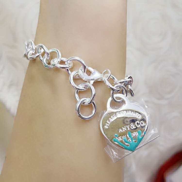 [Lumi Jewelry]LOVE HEART RETURN TO TIF SILVER BRACELET