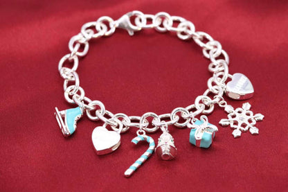 [Lumi Jewelry]CHRISTMAS SILVER BRACELET