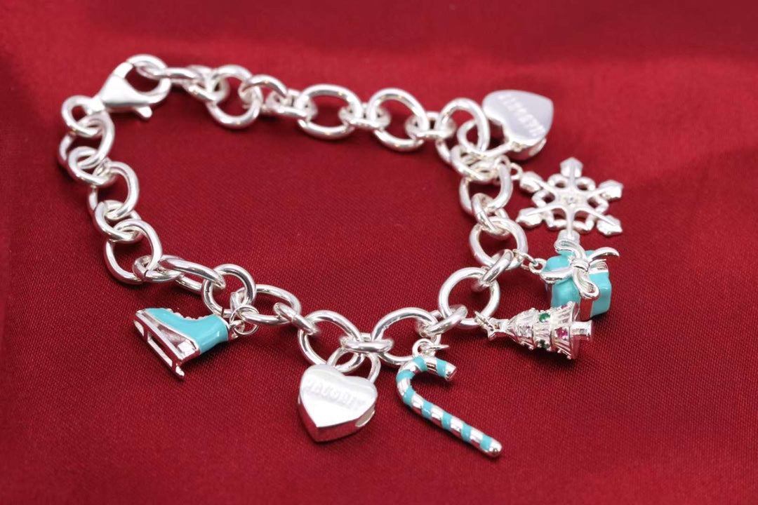 [Lumi Jewelry]CHRISTMAS SILVER BRACELET
