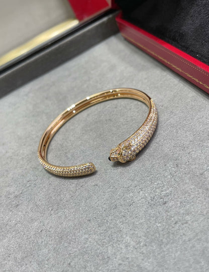 [Lumi Jewels]PANTHERE FULL DIAMOND OPEN BRACELET
