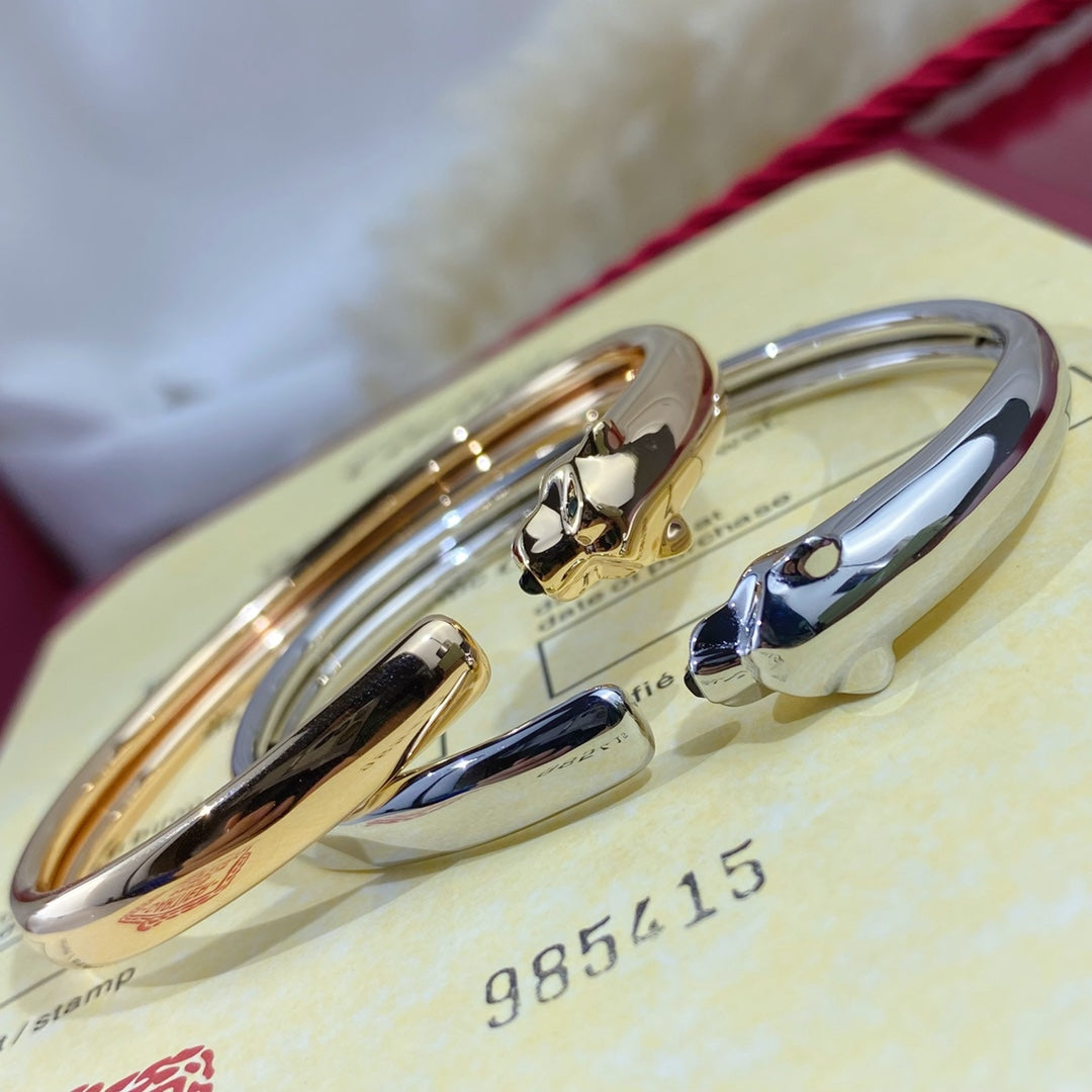[Lumi Jewels]PANTHERE SILVER OPEN BRACELET