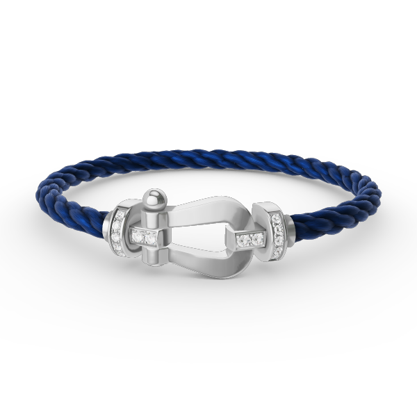 [Lumi Jewels]FORCE LARGE HORSESHOE HALF DIAMOND BRACELET SILVER