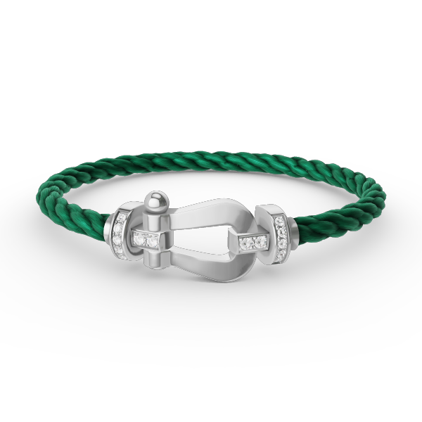 [Lumi Jewels]FORCE LARGE HORSESHOE HALF DIAMOND BRACELET SILVER