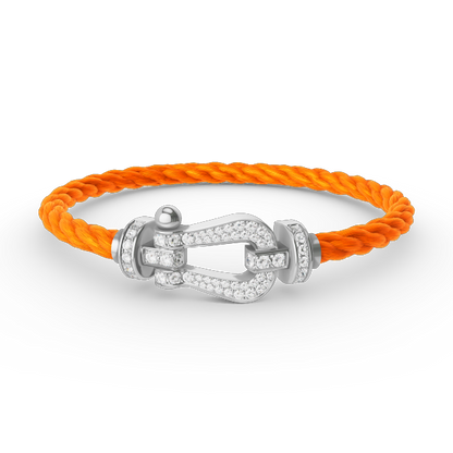 [Lumi Jewels]FORCE LARGE HORSESHOE FULL DIAMOND BRACELET SILVER
