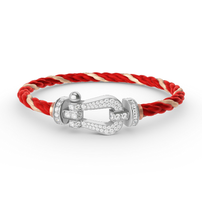 [Lumi Jewels]FORCE LARGE HORSESHOE FULL DIAMOND BRACELET SILVER